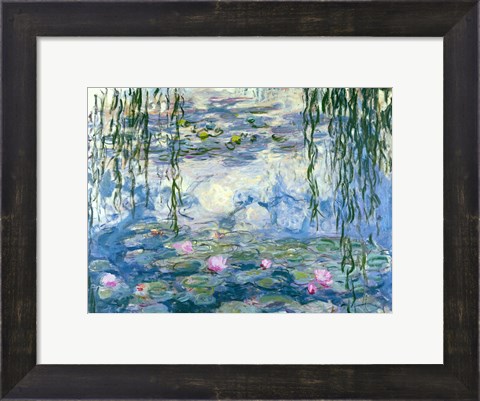 Framed Waterlilies, 1916-19 Print
