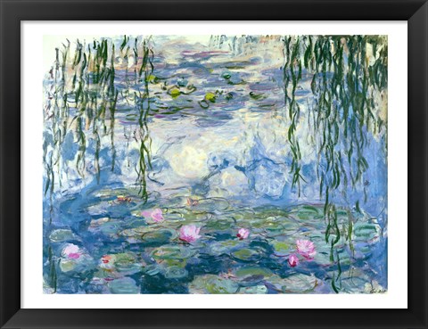 Framed Waterlilies, 1916-19 Print