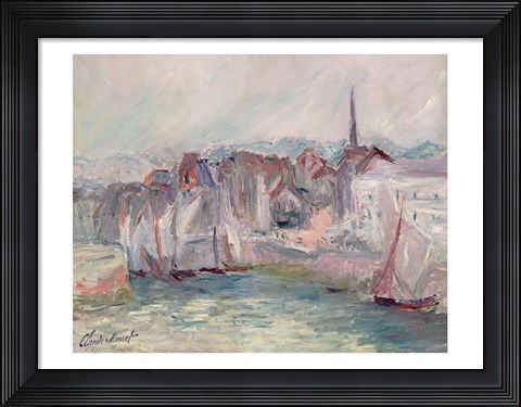 Framed Boats in the Port of Honfleur, 1917 Print