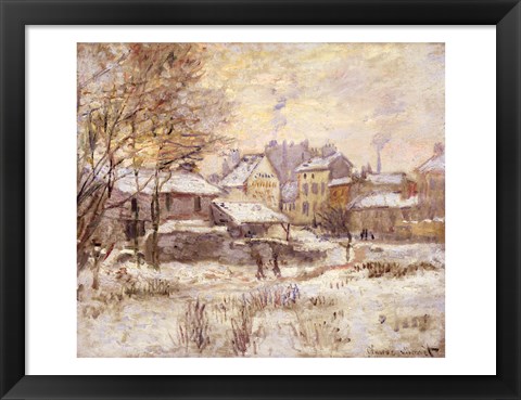 Framed Snow Effect with Setting Sun, 1875 Print