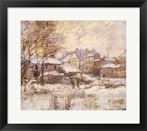 Framed Snow Effect with Setting Sun, 1875 Print