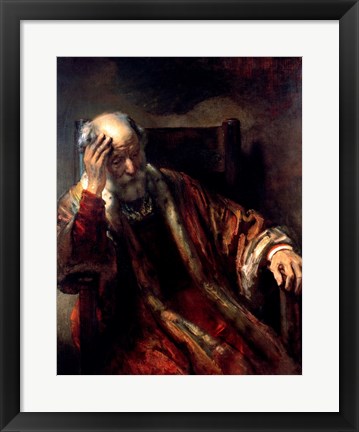 Framed Old Man in an Armchair Print