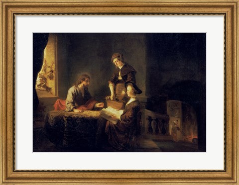 Framed Christ in the House of Martha and Mary Print