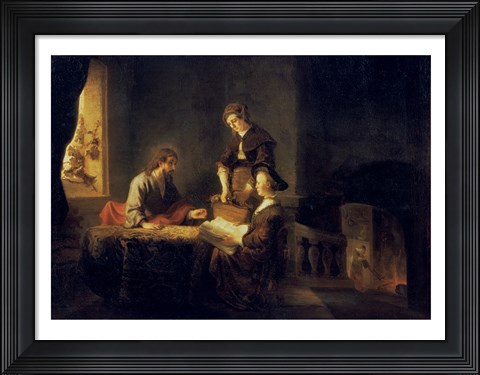 Framed Christ in the House of Martha and Mary Print