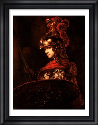 Framed Pallas Athena or, Armoured Figure Print