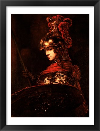 Framed Pallas Athena or, Armoured Figure Print