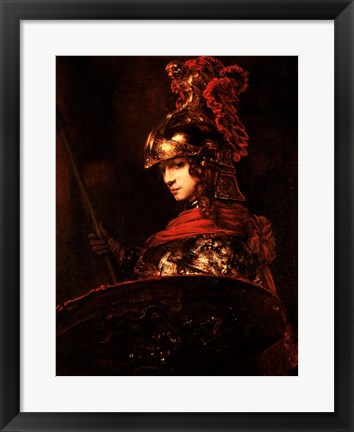 Framed Pallas Athena or, Armoured Figure Print