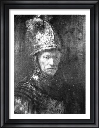Framed Portrait of a Man with a Golden Helmet, 1648 Print