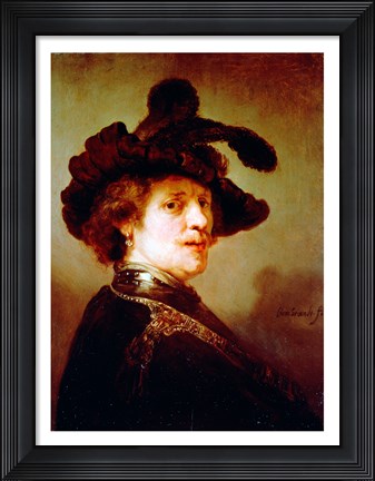 Framed Self Portrait in Fancy Dress, 1635 Print