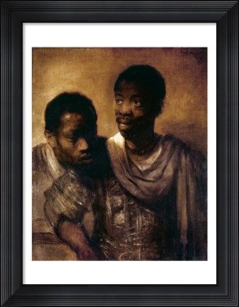 Framed Two Negroes, 1661 Print