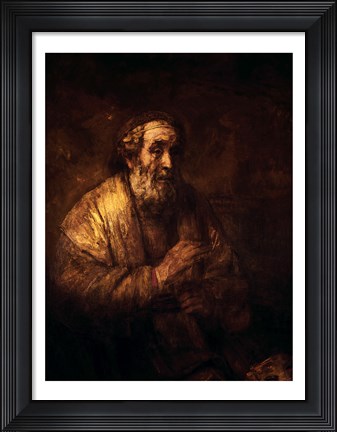 Framed Homer Dictating to a Clerk, 1663 Print