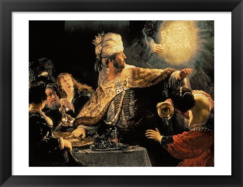 Framed Belshazzar&#39;s Feast c.1636 Print