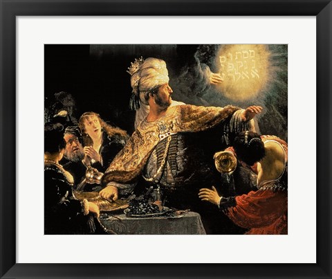 Framed Belshazzar&#39;s Feast c.1636 Print