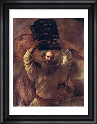 Framed Moses Smashing the Tablets of the Law, 1659 Print