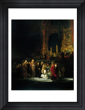 Framed Woman taken in Adultery, 1644 Print