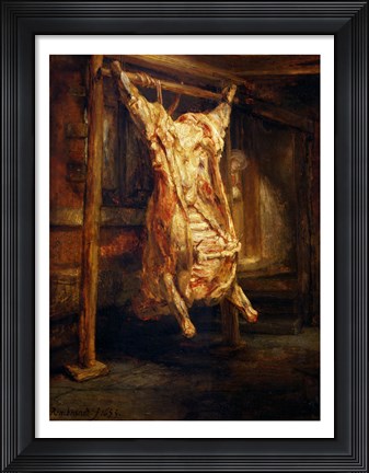 Framed Slaughtered Ox, 1655 Print