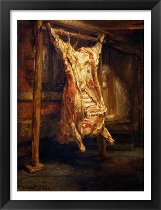 Framed Slaughtered Ox, 1655 Print