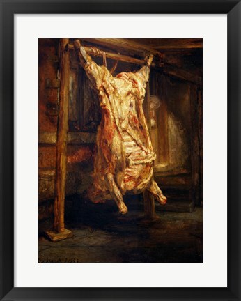 Framed Slaughtered Ox, 1655 Print