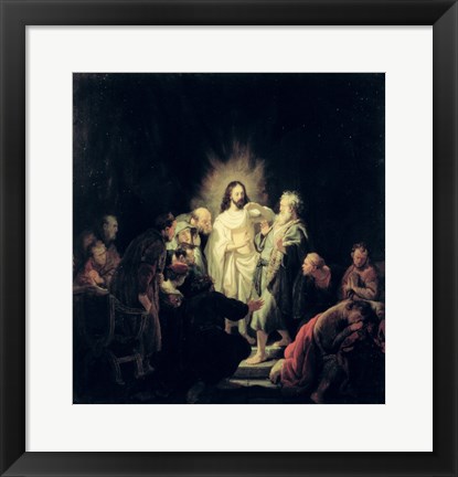 Framed Incredulity of St. Thomas Print