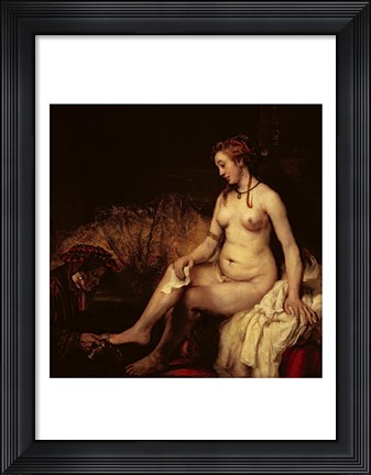 Framed Bathsheba Bathing, 1654 Print