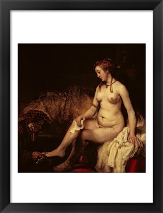 Framed Bathsheba Bathing, 1654 Print