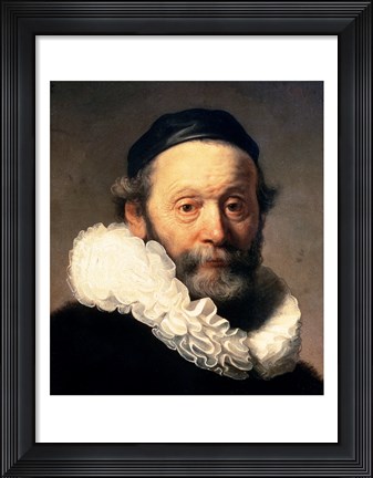 Framed Portrait of Johannes Uyttenbogaert Print