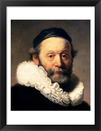 Framed Portrait of Johannes Uyttenbogaert Print