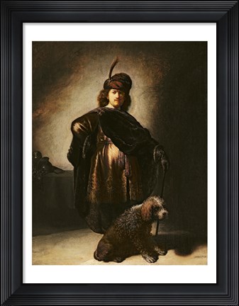 Framed Self Portrait in Oriental Costume, 1631 Print
