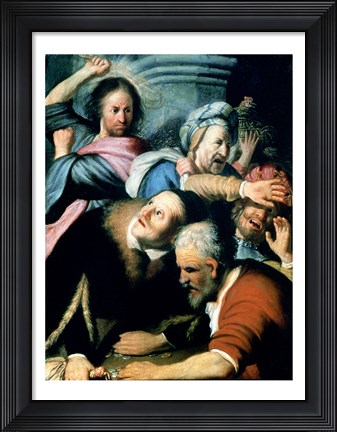 Framed Christ Driving the Moneychangers from the Temple, 1626 Print