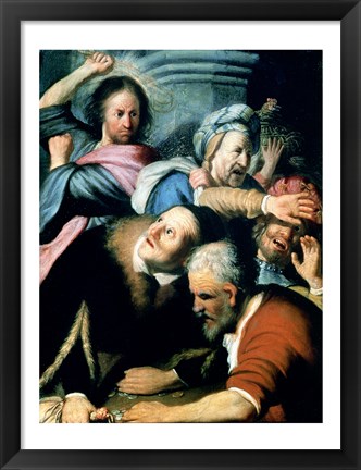 Framed Christ Driving the Moneychangers from the Temple, 1626 Print