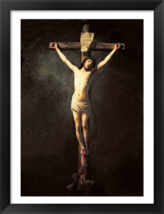 Framed Christ on the Cross Print