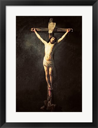 Framed Christ on the Cross Print