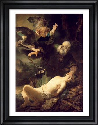 Framed Sacrifice of Abraham, 1635 Print
