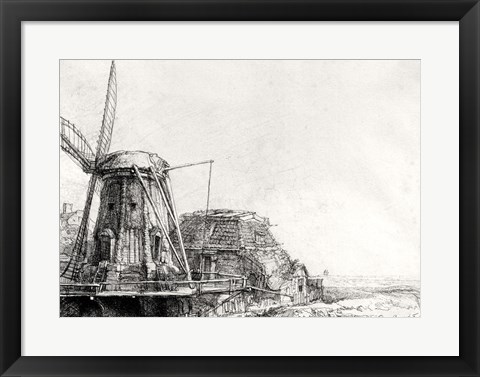 Framed Mill, 1641 Print