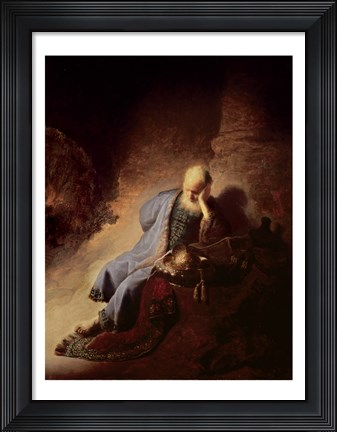Framed Jeremiah mourning over the Destruction of Jerusalem Print