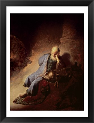 Framed Jeremiah mourning over the Destruction of Jerusalem Print