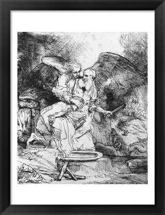 Framed Sacrifice of Abraham, 1645 Print