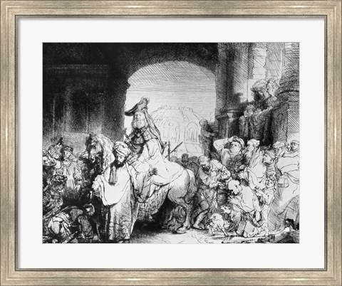 Framed Triumph of Mordecai, c.1640 Print