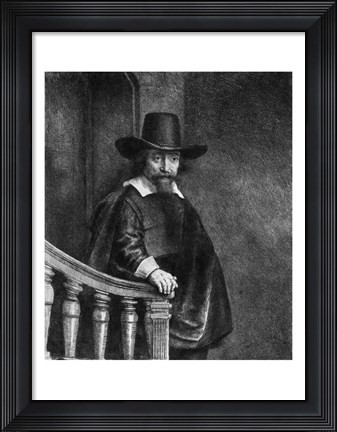 Framed Ephraim Bonus, known as &#39;The Jew with the Banister&#39; Print