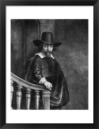 Framed Ephraim Bonus, known as &#39;The Jew with the Banister&#39; Print