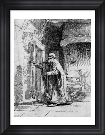 Framed blind Tobit, 1651 Print