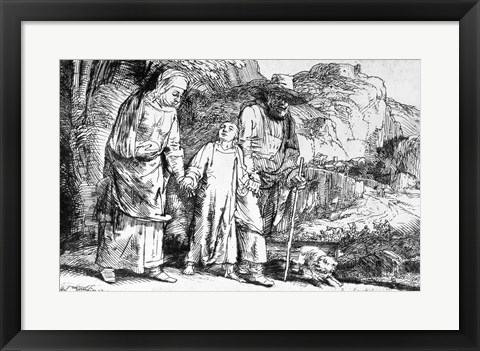 Framed Return from Egypt, or Jesus Christ Taken Back from the Temple, 1649 Print