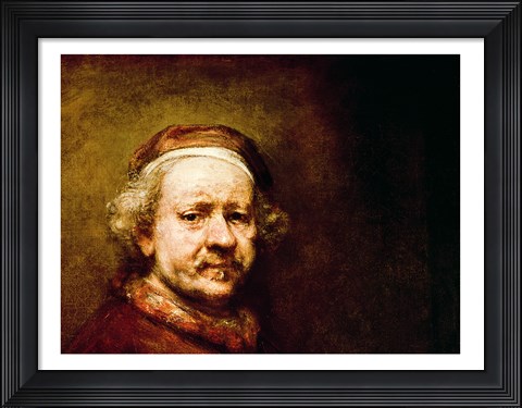 Framed Self Portrait in at the Age of 63, 1669 Print