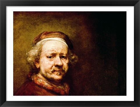 Framed Self Portrait in at the Age of 63, 1669 Print