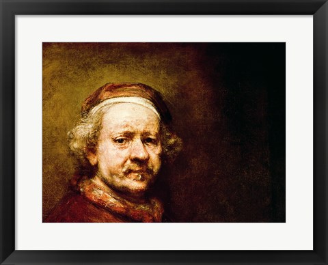 Framed Self Portrait in at the Age of 63, 1669 Print