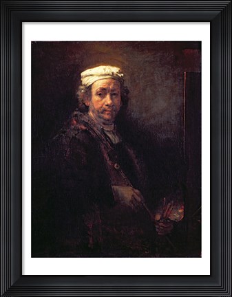 Framed Portrait of the Artist at his Easel, 1660 Print