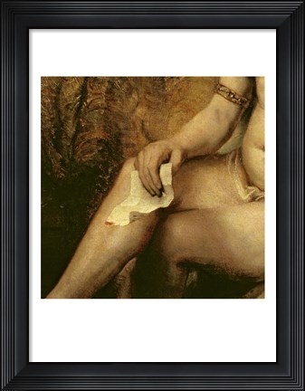 Framed Bathsheba Bathing, 1654 (lower detail) Print