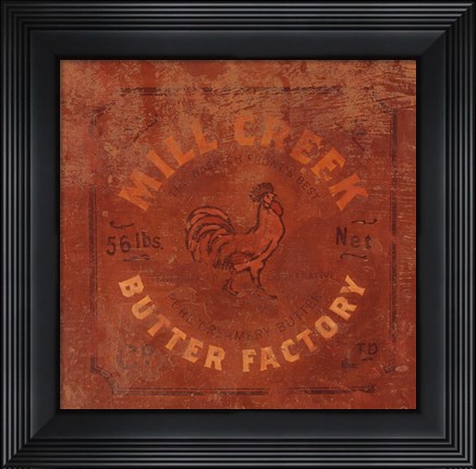 Framed Mill Creek Butter Print