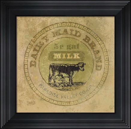 Framed Dairy Maid Brand Print