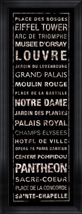 Framed Transit Paris I Print